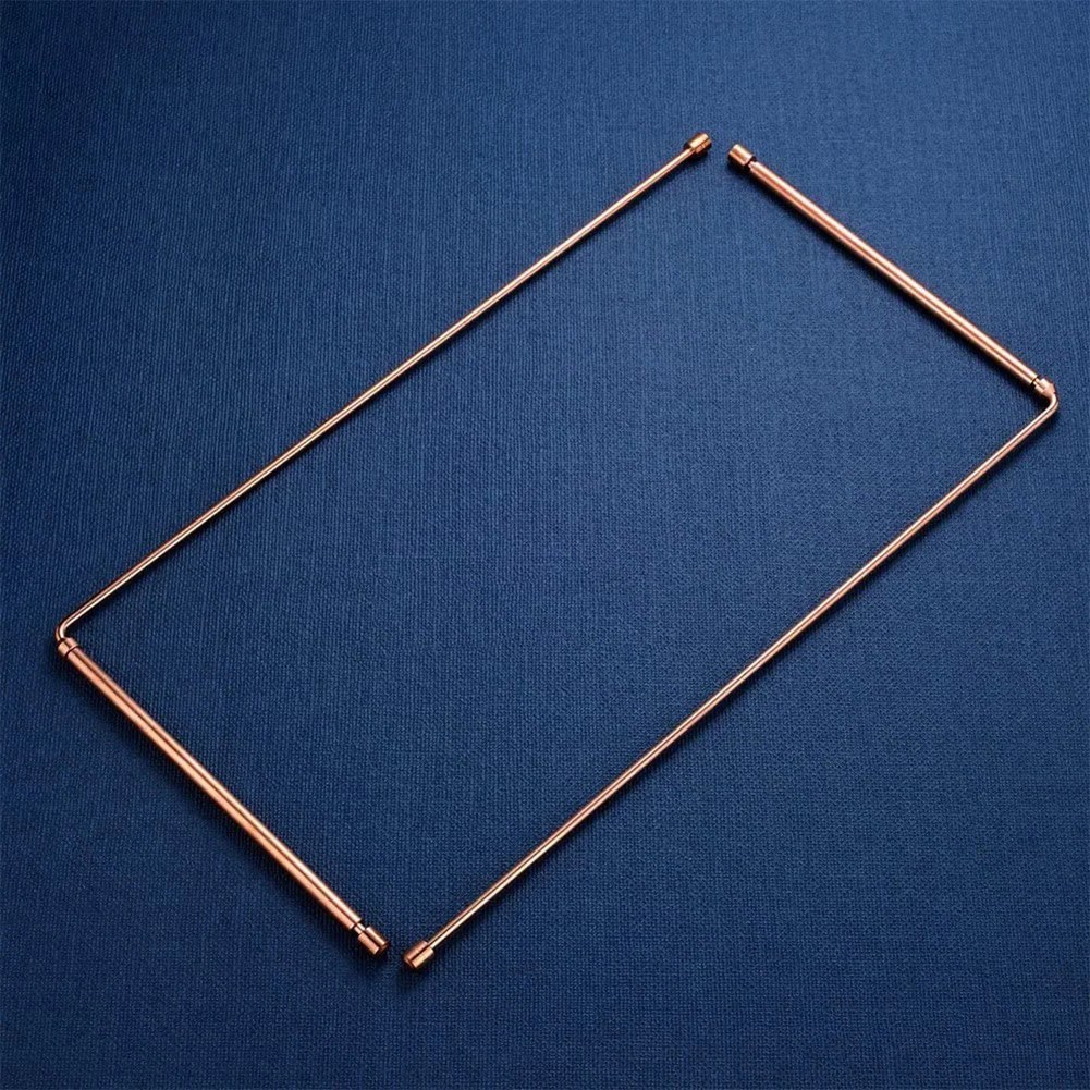 Set of Two Copper Metal Detector Rods for Water and Treasure Discovery