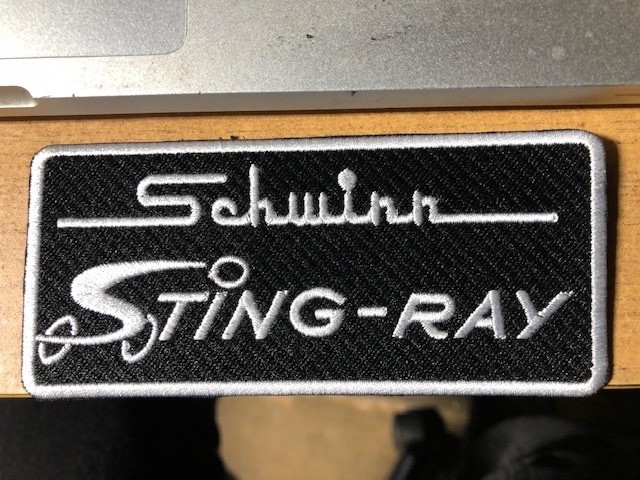 STINGRAY PATCH. SCHWINN SEW ON OR IRON ON ICONIC BICYCLE PATCH NEW CONDITION