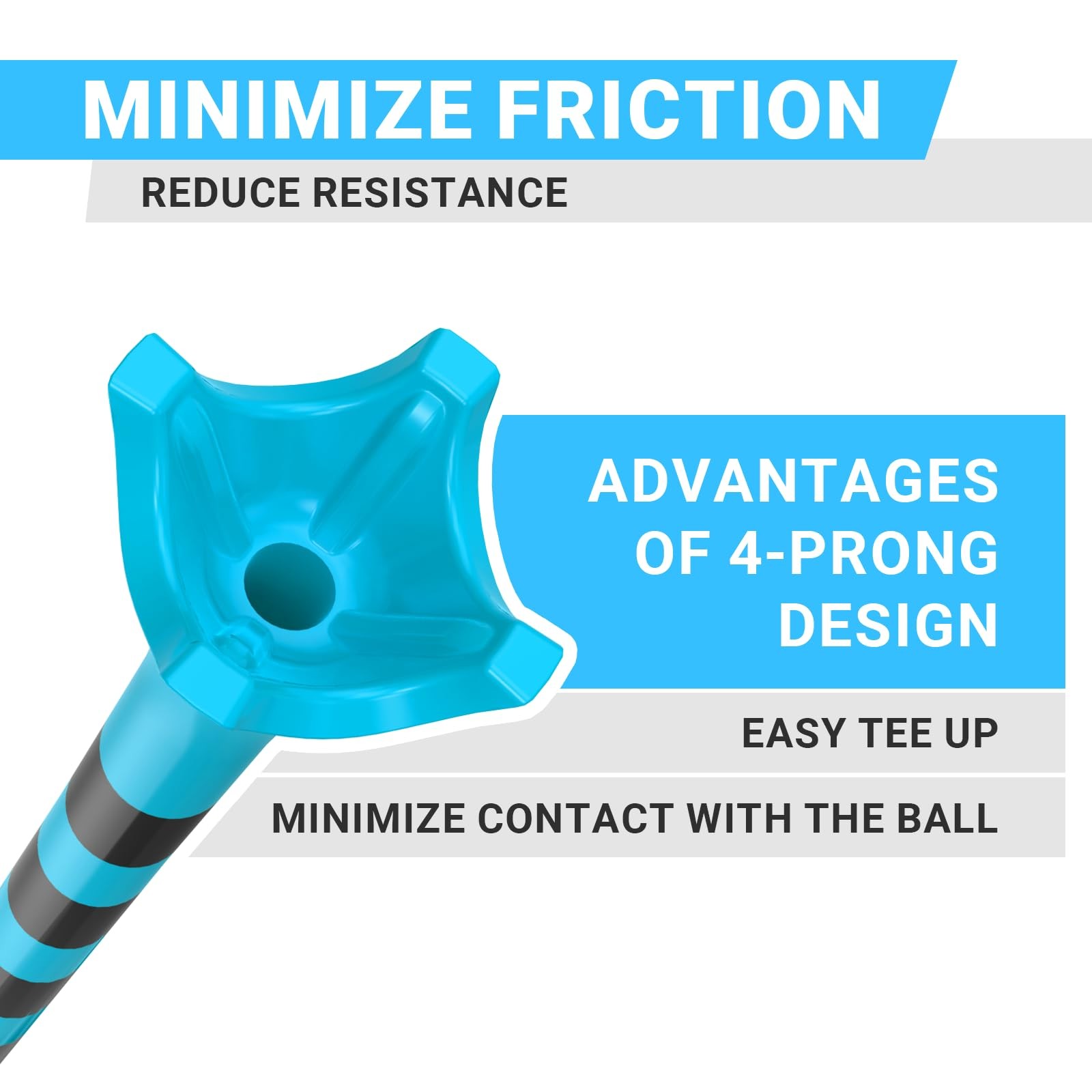 Full Choice100 Pack 31/4" Plastic Golf Tees, Enhanced Durability & Stability,...