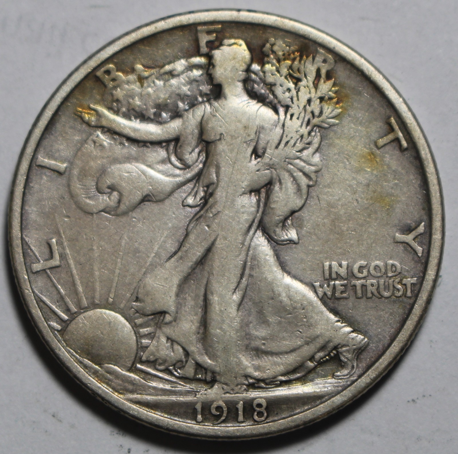 1918 D Walking Liberty Half FG147