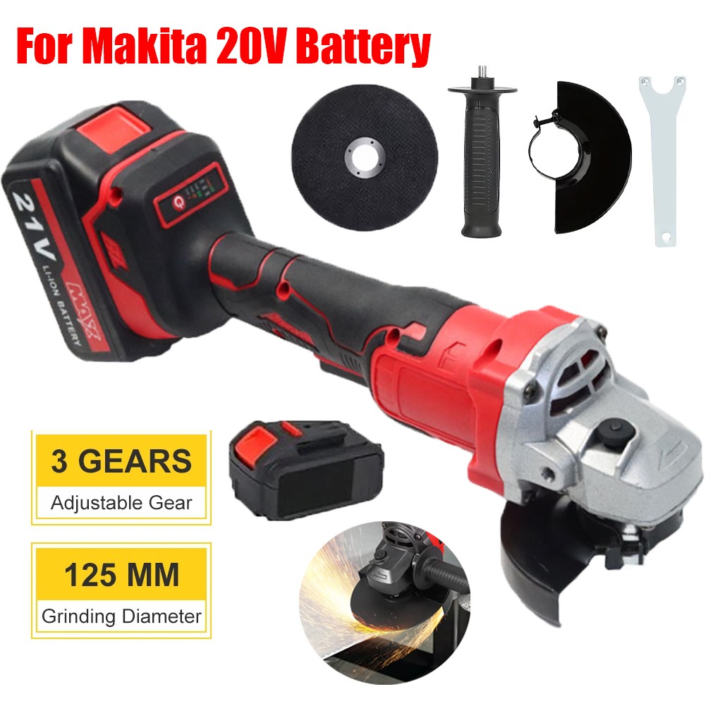 Cordless Brushless 4-1/2 Angle Grinder for Makita 21V Battery 11000 RPM 125MM