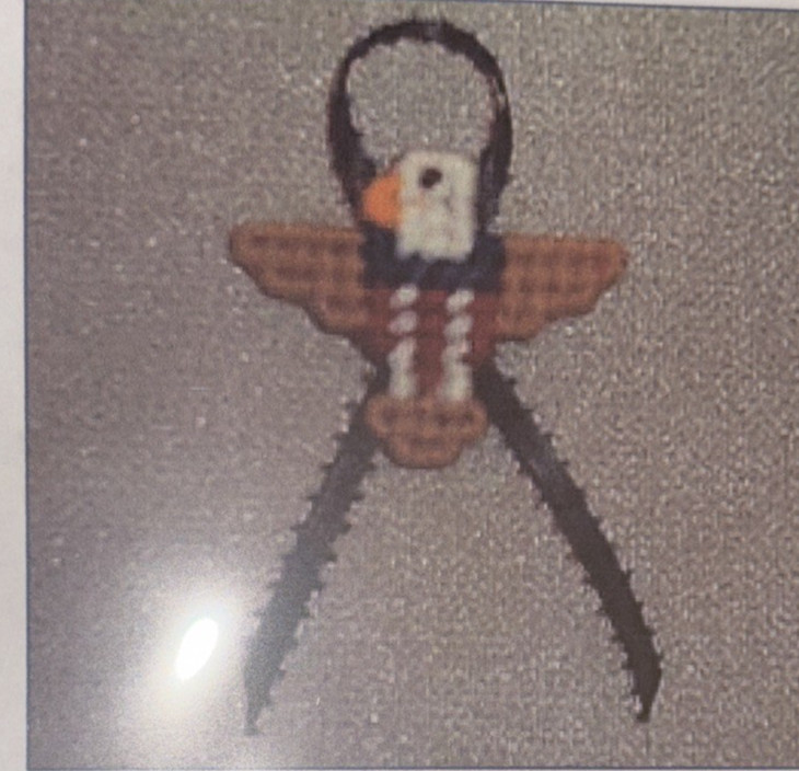 Vtg Rare The Needlecraft Shop PATRIOTIC PIN Needlepoint 2001 pattern
