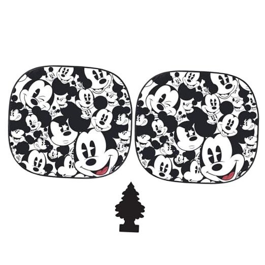 Mickey Expressions Car Windshield Sunshade Set of 2 – Universal Fit Sun Shield