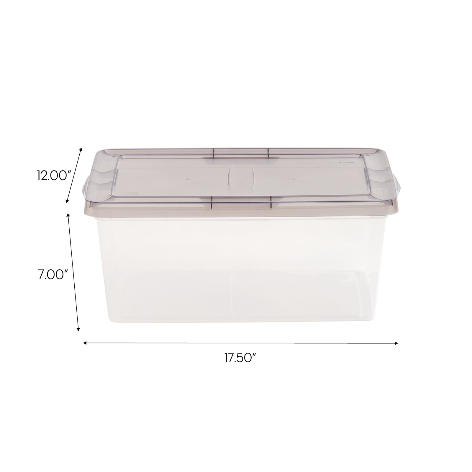 17 Qt. Plastic Storage Bin with Lid, Stackable Storage Container, Tote, Clear