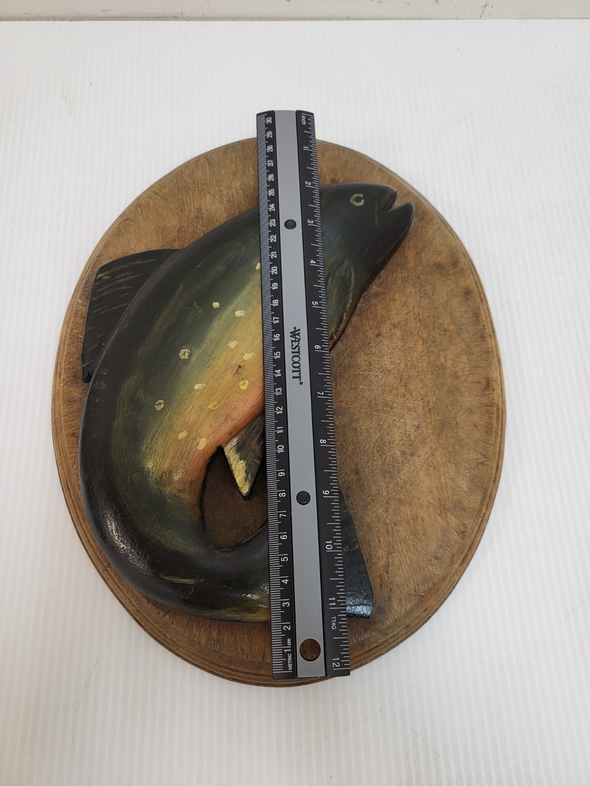 Vintage Fish Carving Plaque