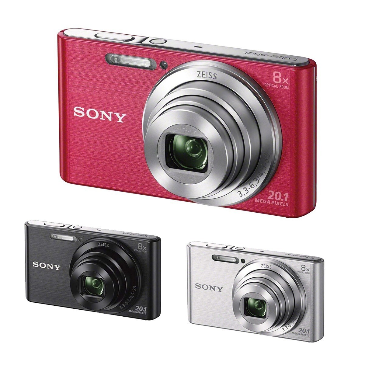 Sony DSC-W830 Cyber-Shot 20.1MP 8x zoom Digital Camera Silver / Black 85% New z9