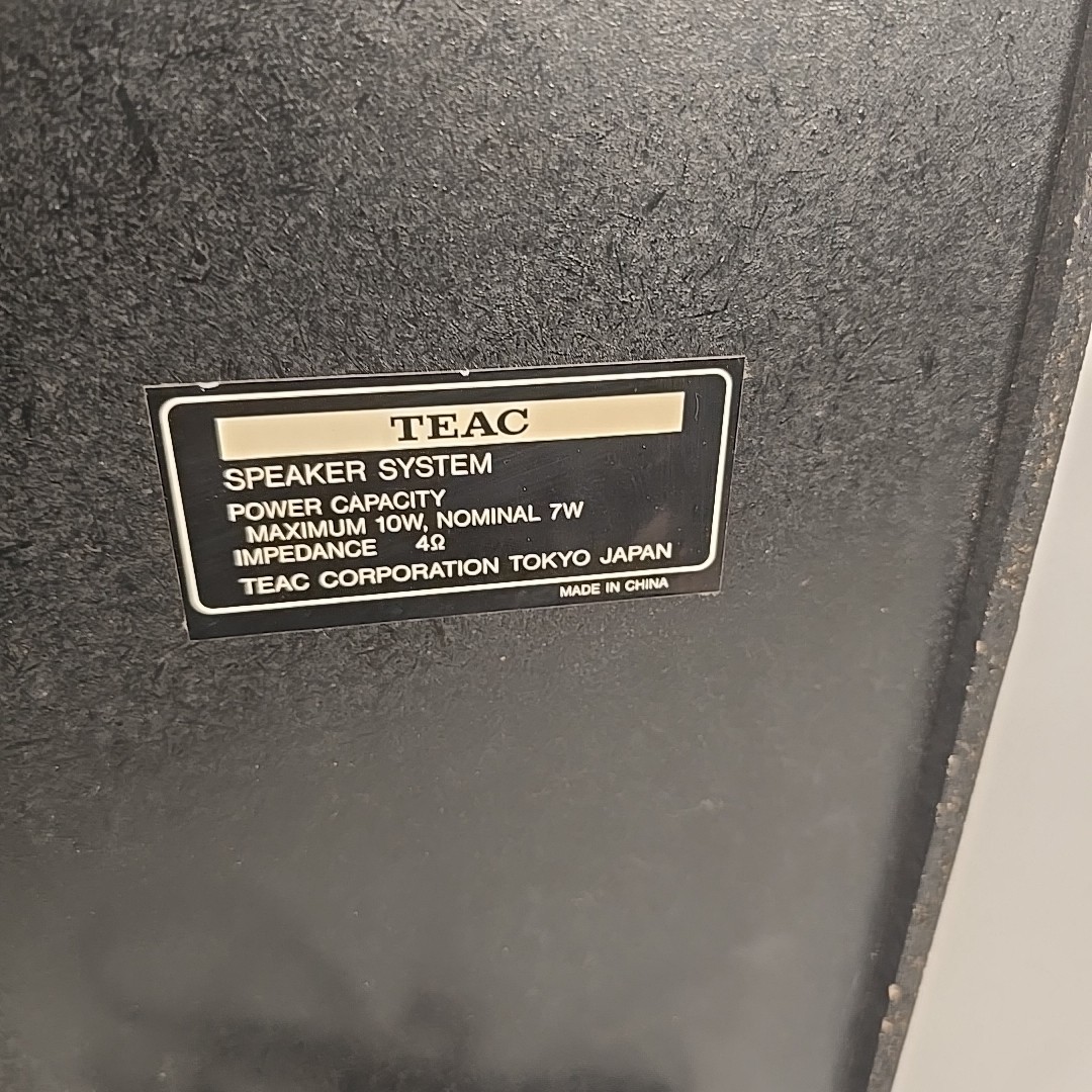 Teac Replacement Speaker 10W Maximum 7W Nominal 7"x6"x12" Tested