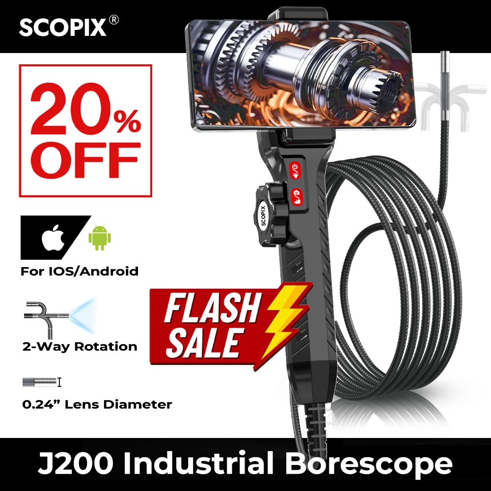 2025new! Endoscope Camera with Light HD Borescope Camera with Lights for Phones