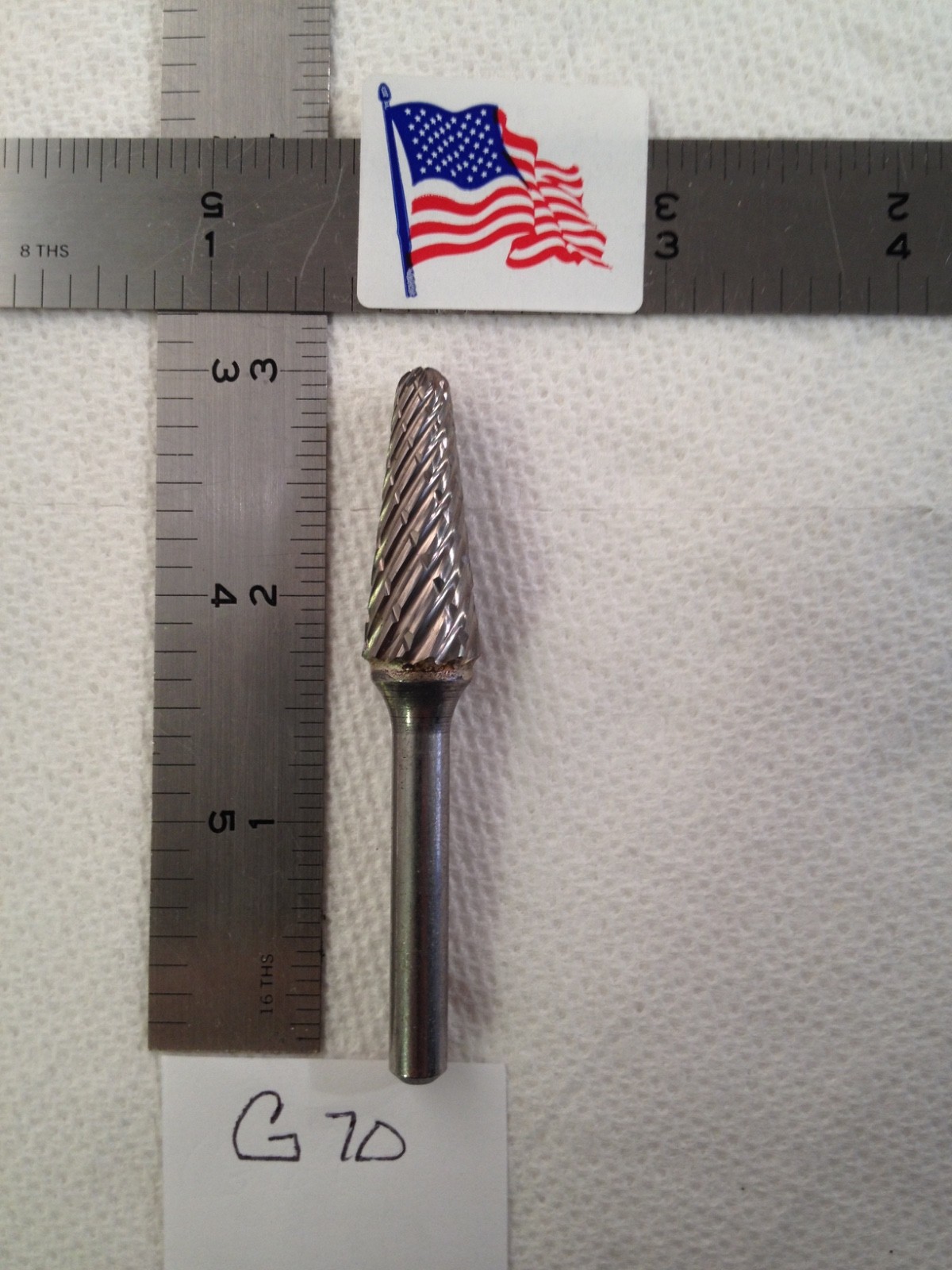 1 NEW FALCON / SGS 1/4" SHANK CARBIDE BURR SL-4 STEEL CUT. CONE SHAPE (G70)