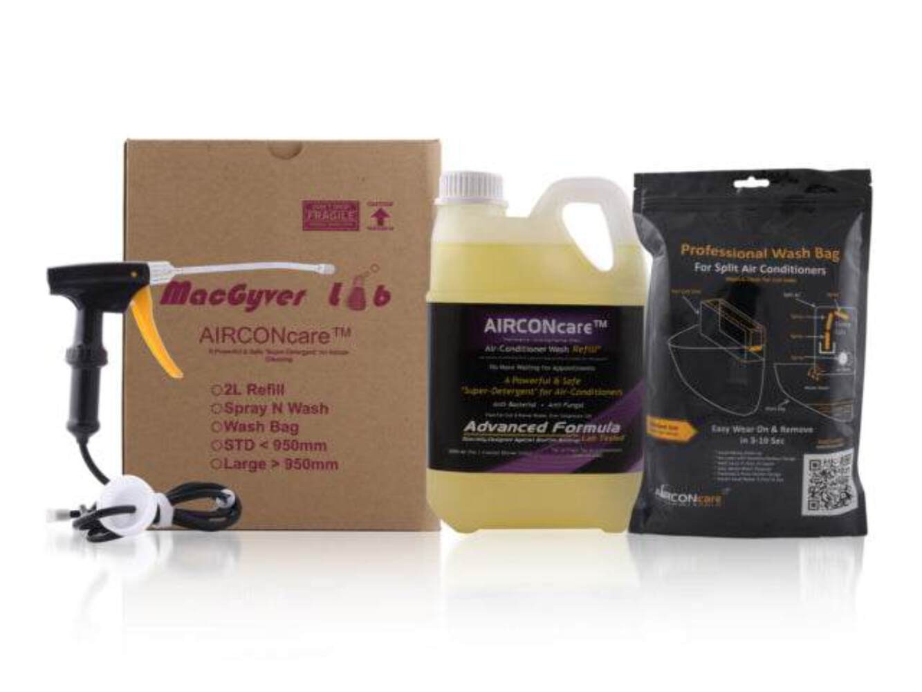 AIRCONcare Original Air Conditioner Cleaning Kit 1 / Air Conditioner Cleaner for