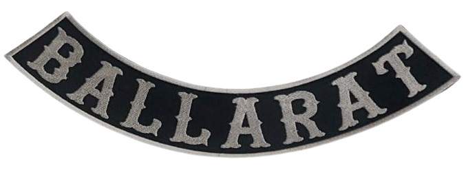 Motorcycle BALLARAT Rocker Emblem Patches Vest Jacket Rider Big Bike Patches