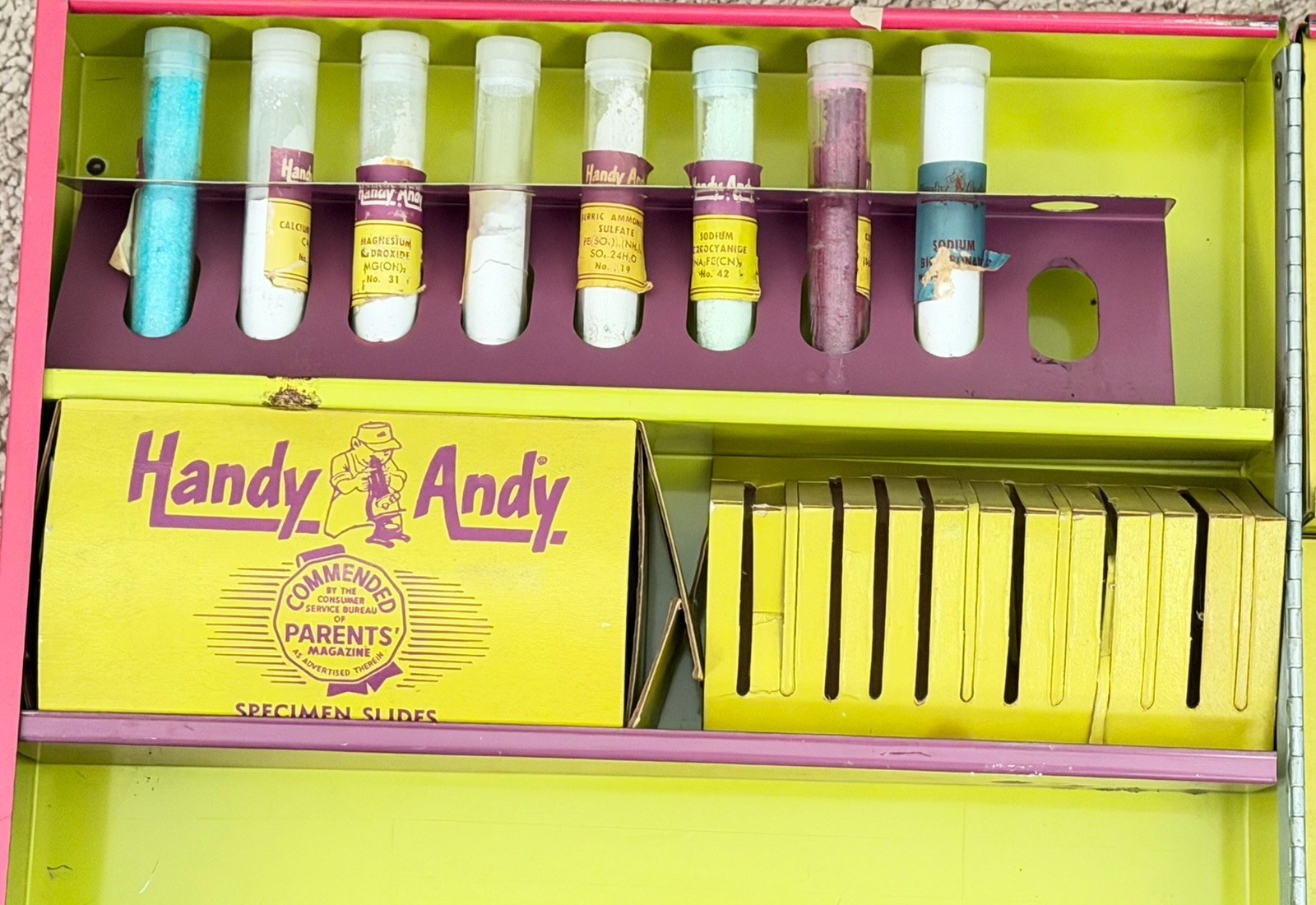 Vintage 1950s Handy Andy Mr. Wizard Combination Microscope Chemistry Set 200
