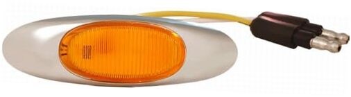 47953 - Micronova Led Clearance/Marker Light - Yellow, With Chrome Bezel