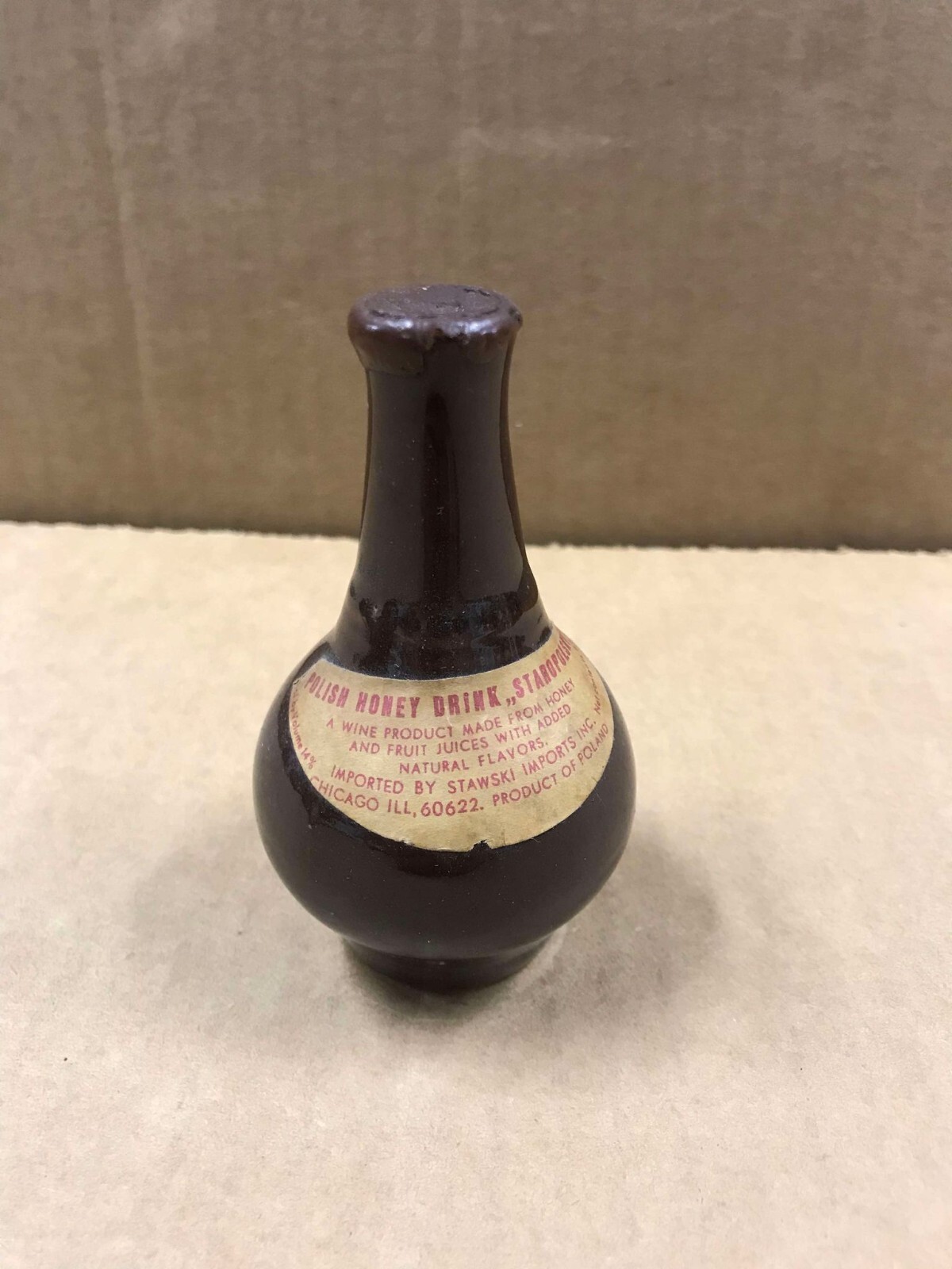 Vintage Staropolski, Polish Honey Drink Empty Mini Bottle