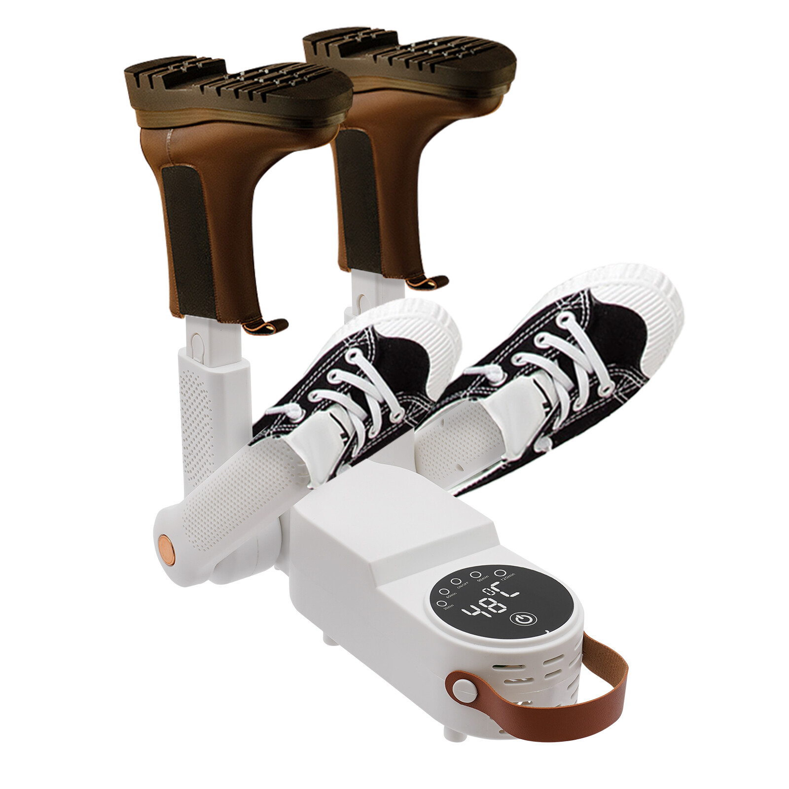 Electric Boot and Shoe Dryer with Timer, 150W, 360° Drying, White