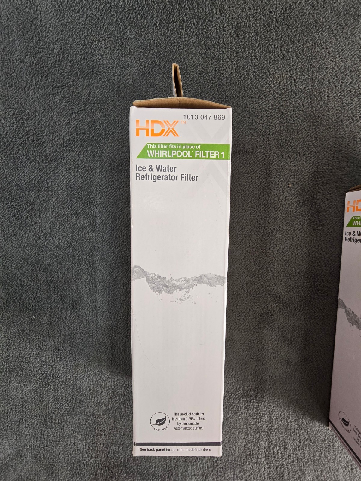 (2) HDX EQW-1-S Standard Refrigerator Water Filter Replacement For Whirlpool Eve