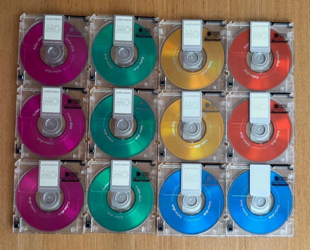 [ Used ] MITSUBISHI MO 230MB Magneto Optical Disk lot of 12 260415