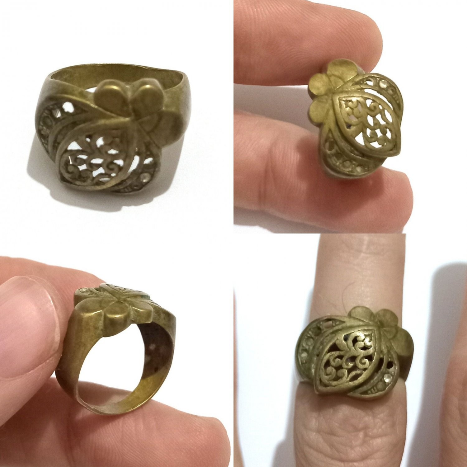 VINTAGE RARE EXTREMELY ANCIENT ROMAN VIKING LEGIONARY STYLE RING BRONZE ARTIFACT