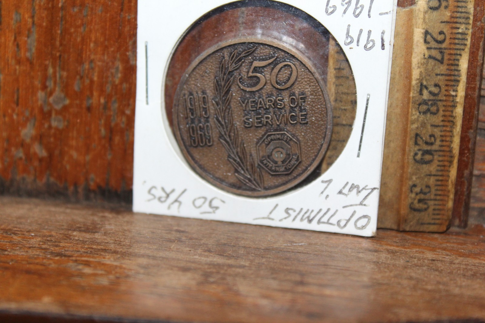 Vintage Token Optimist International 1919-1969 50th Anniversary