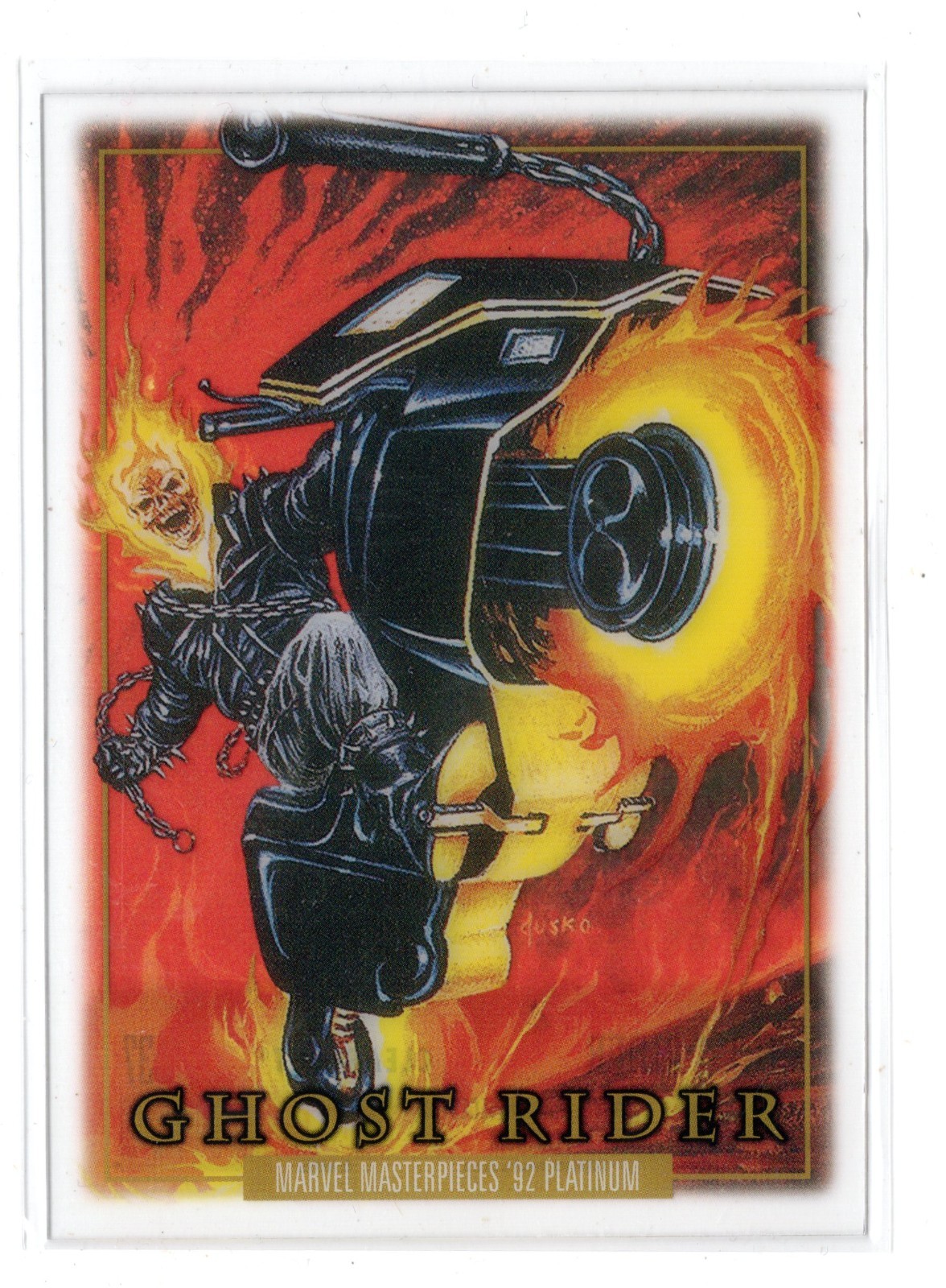 2024 Marvel Masterpieces '92 Platinum CLEAR CUT PARALLEL #37 Ghost RIder