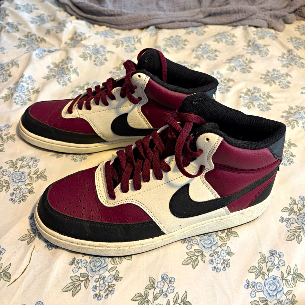 Nike Court Vision Next Nature Mid Men’s Lace-Up Leather Dark Beetroot DN3577-600