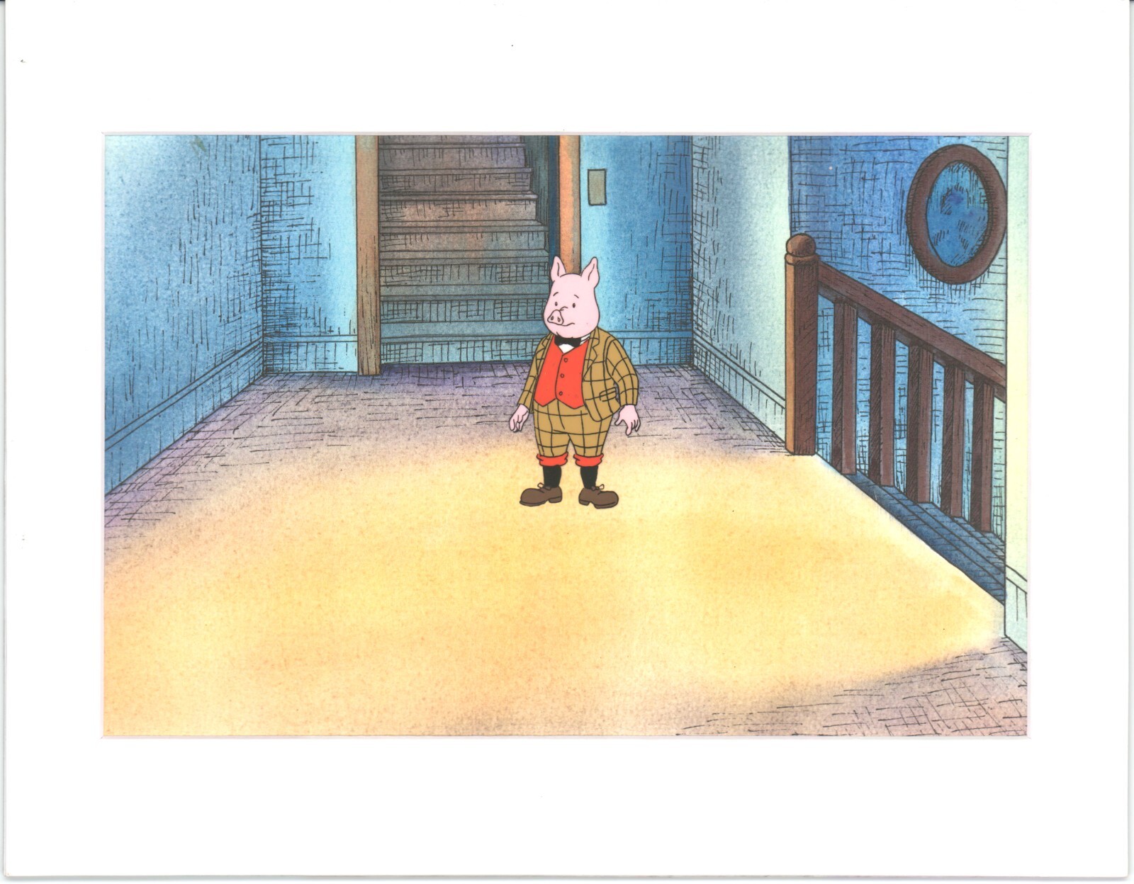 RUPERT Bear Podgy Pig Production Animation Cel Nelvana Tourtel 1990s 7-314