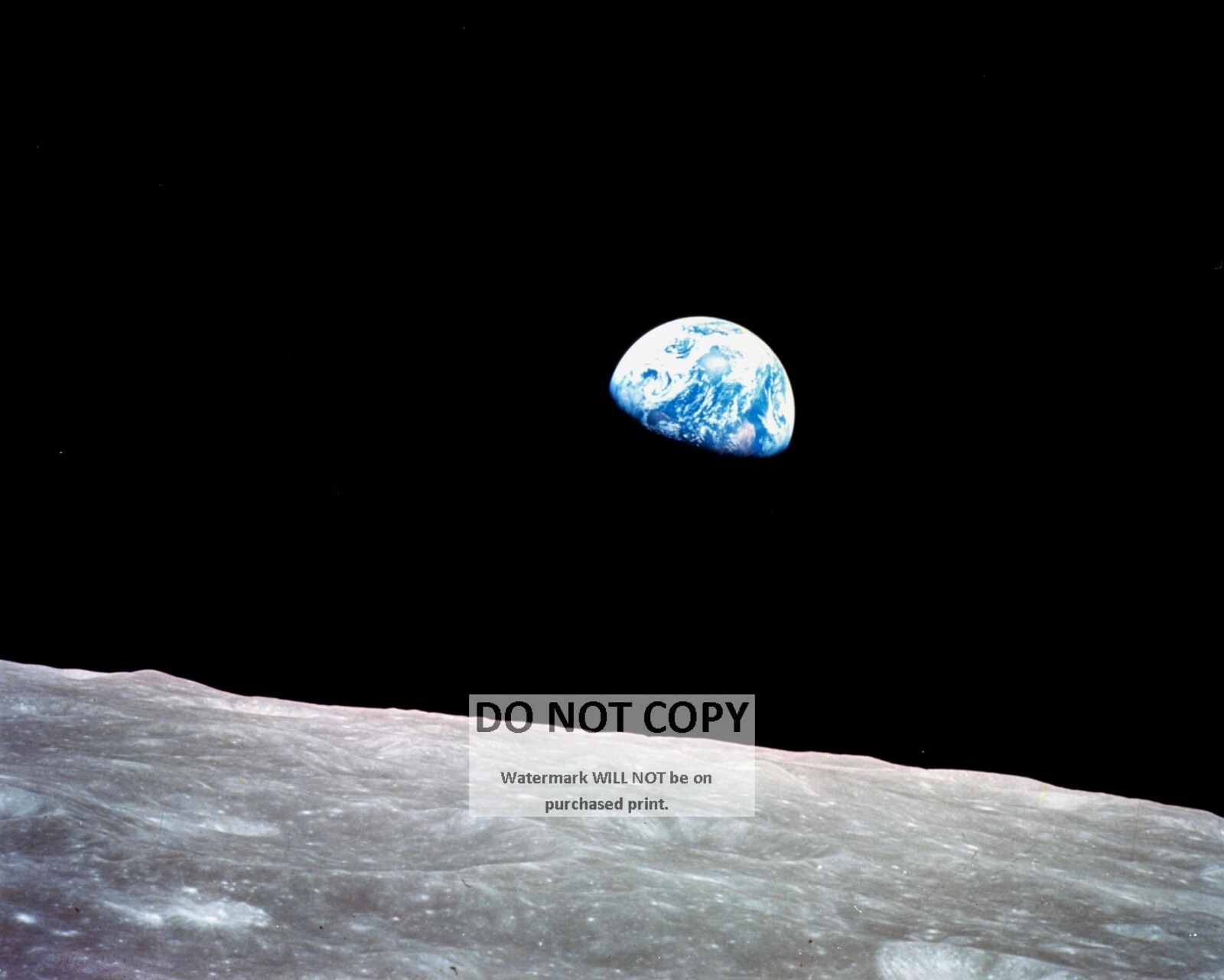 11X14 NASA PHOTO - EARTH RISE FROM APOLLO 8 ASTRONAUT BILL ANDERS (AB-137)