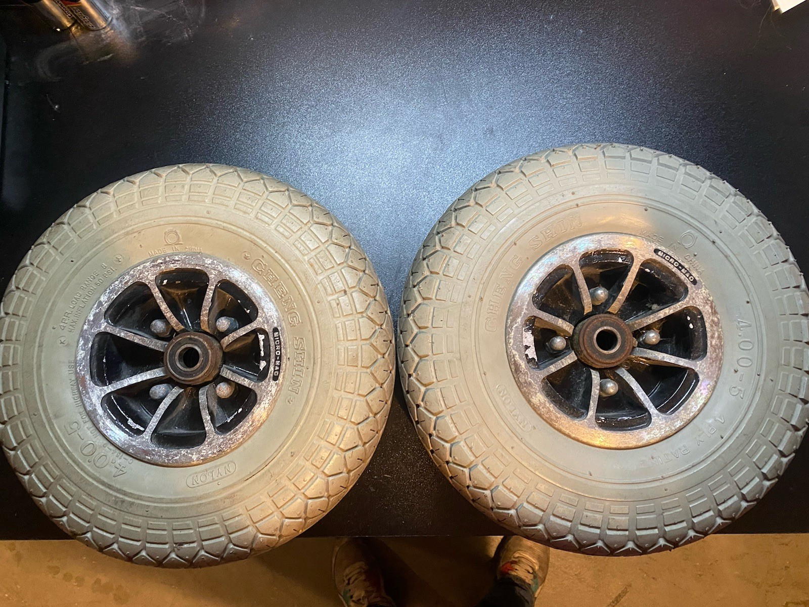 Pride Hurricane Mobility Scooter PMV Model PMV5000 Set Of 2 Wheels And Tires
