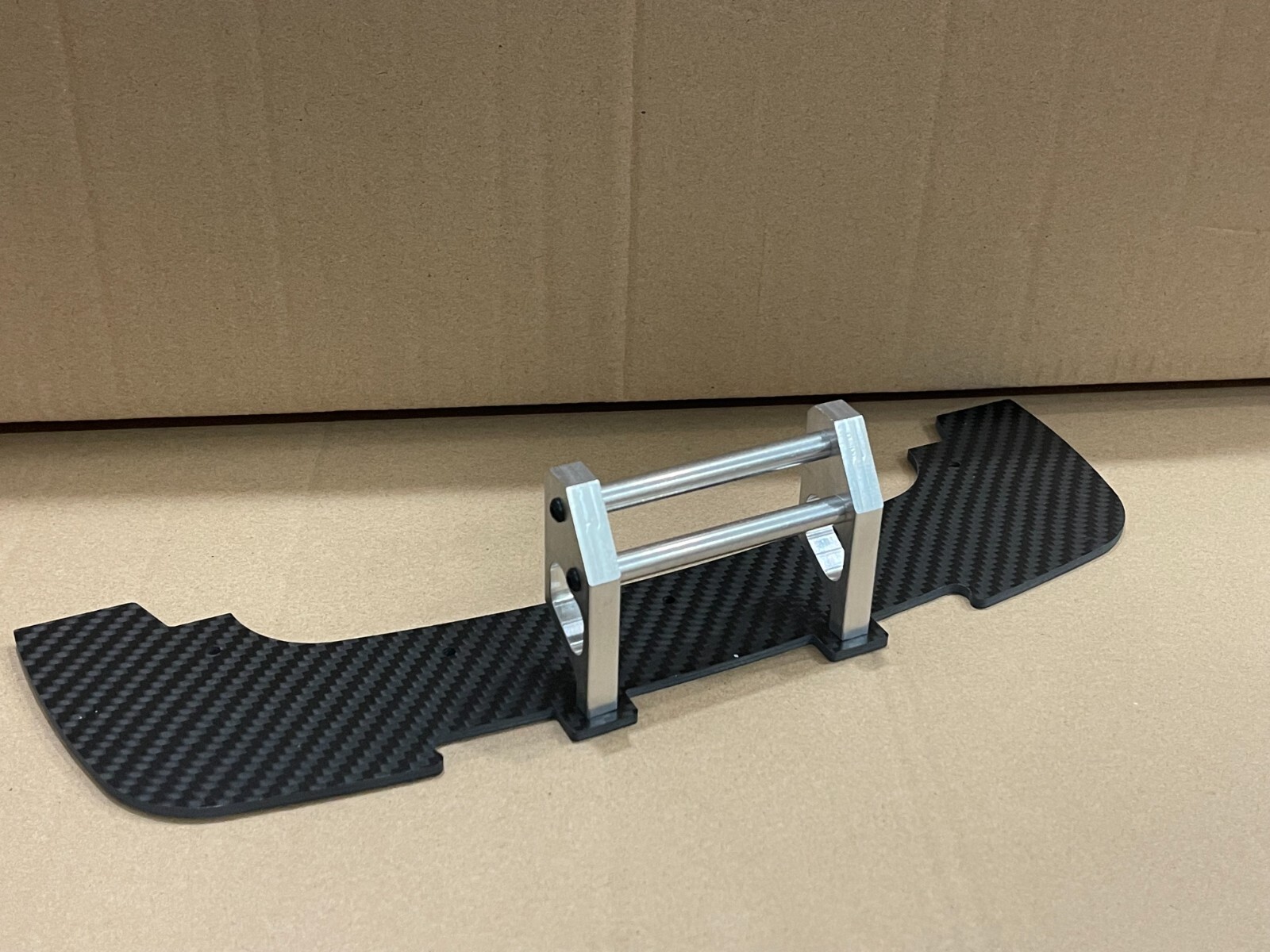 Carbon fiber + Aluminum Front Splitter W/ Bumper For Arrma Infraction 6s Silver