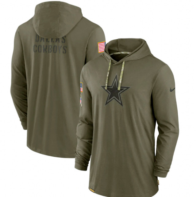 AUTHENTIC Nike 2022 Dallas Cowboys Salute to Service Tonal LS Hoodie S - 3XL