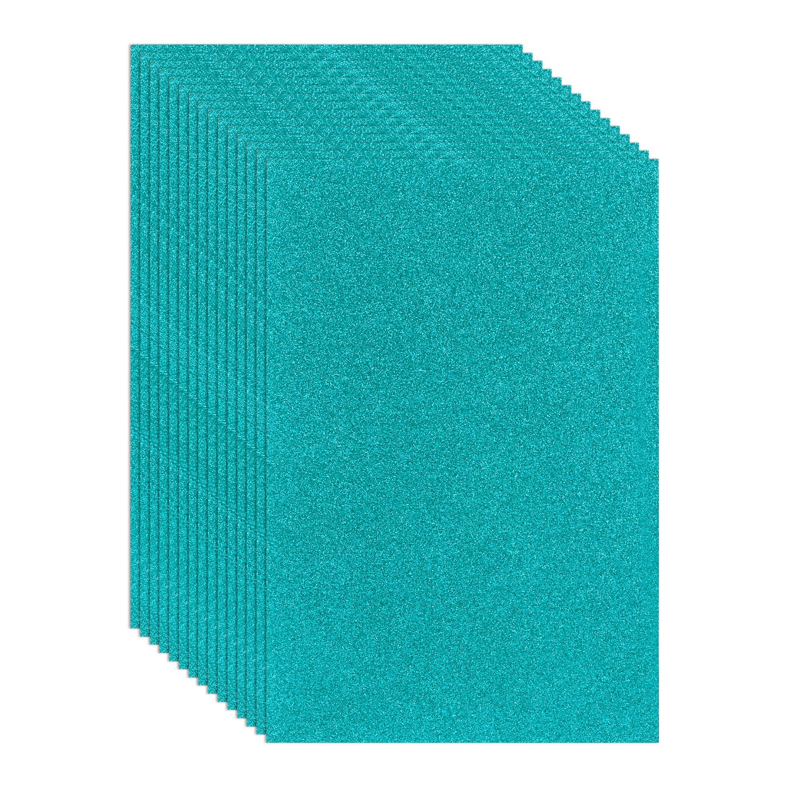 15Pcs EVA Glitter Foam Sheet, Glitter Self Adhesive Foam Sheets, Blue