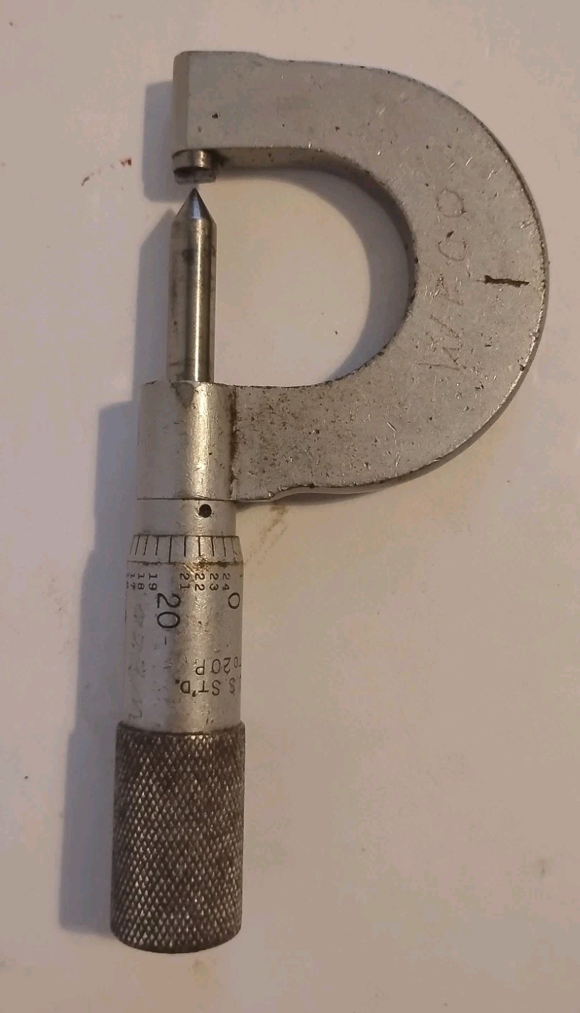 Vintage LS Starrett Co No. 575 Thread Micrometer 0-1" Range