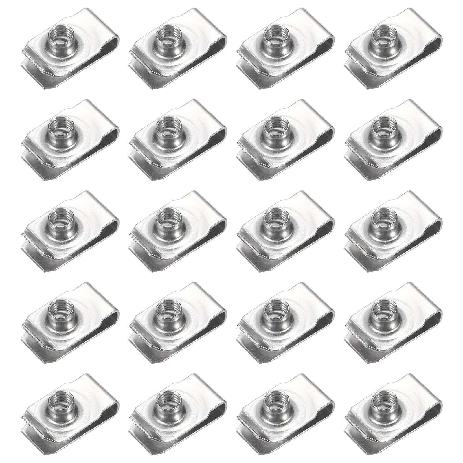 20 Pack M6 U Style Clip On Nuts 304 Stainless Steel U Type Fasteners