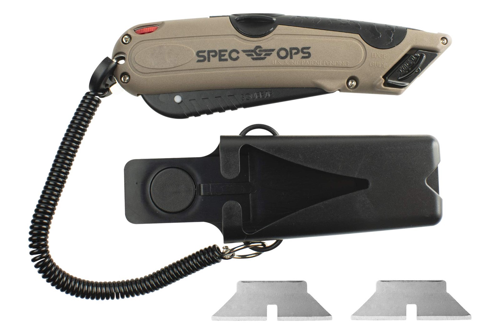 Spec Ops Tools Safety Knife Box Cutter, Includes Holster  Lanyard, 3 Donated ...