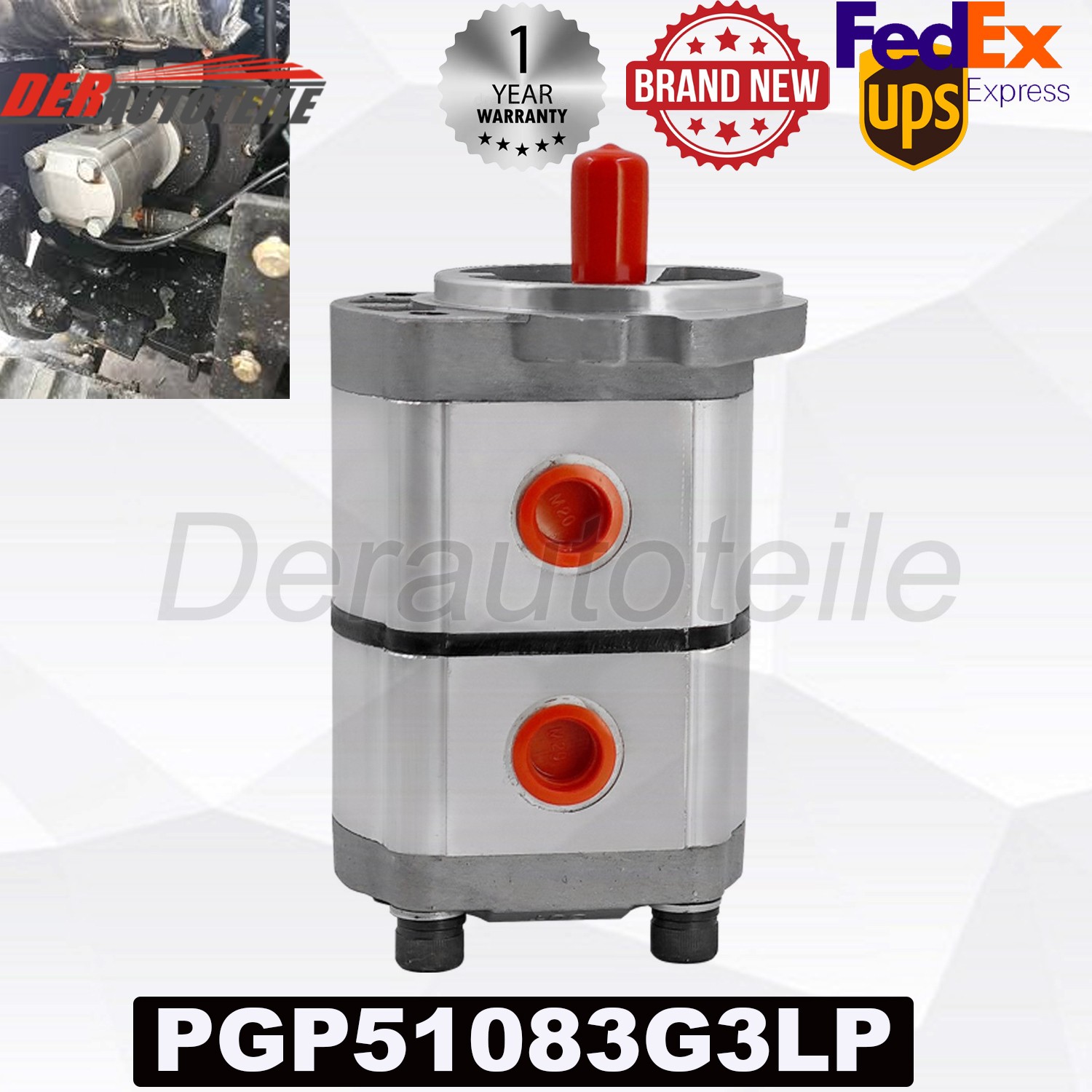 TWO-SECTION High Pressure PGP51083G3LP Hydraulic Gear Pump For PGP510 Series