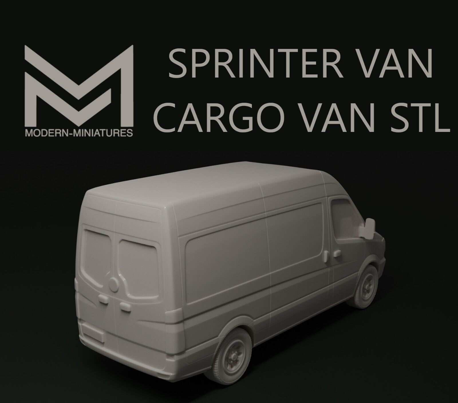 Modern Miniatures Sprinter Van Cargo Transporter Car Vehicle Objective Scenery