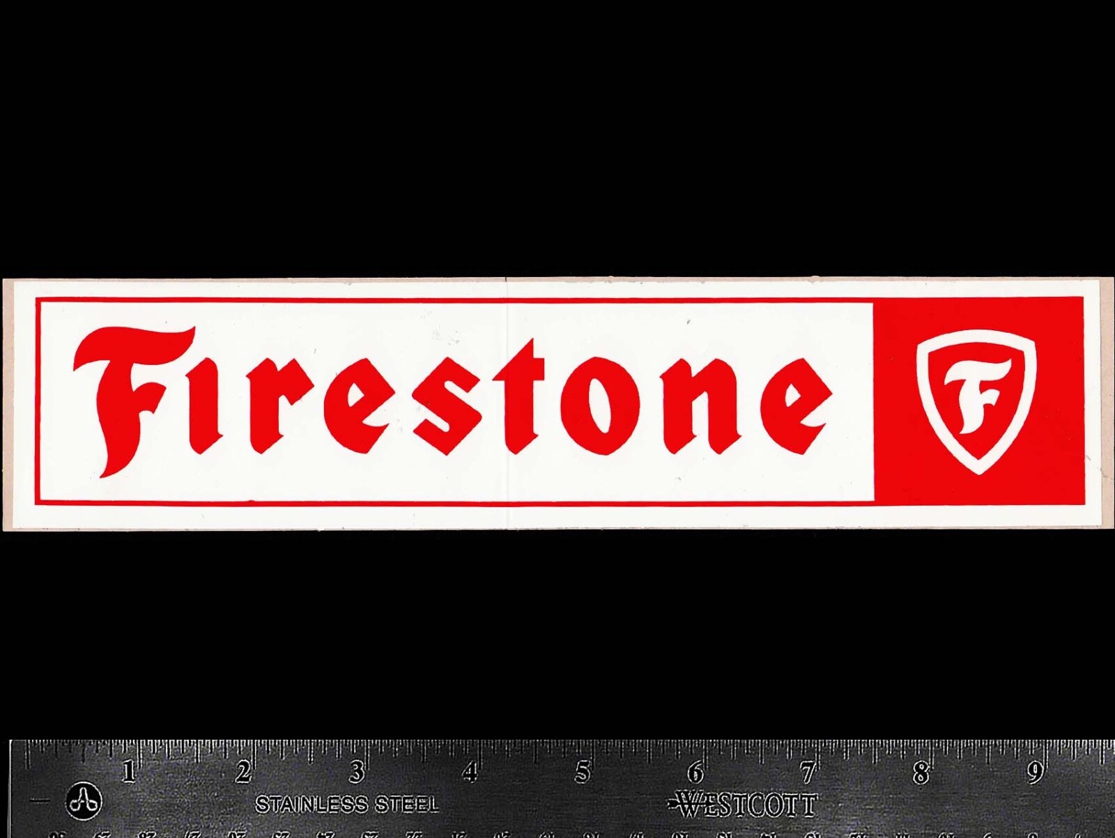 FIRESTONE - Original Vintage 1960's 70's Racing Decal/Sticker - 9.50 inch size