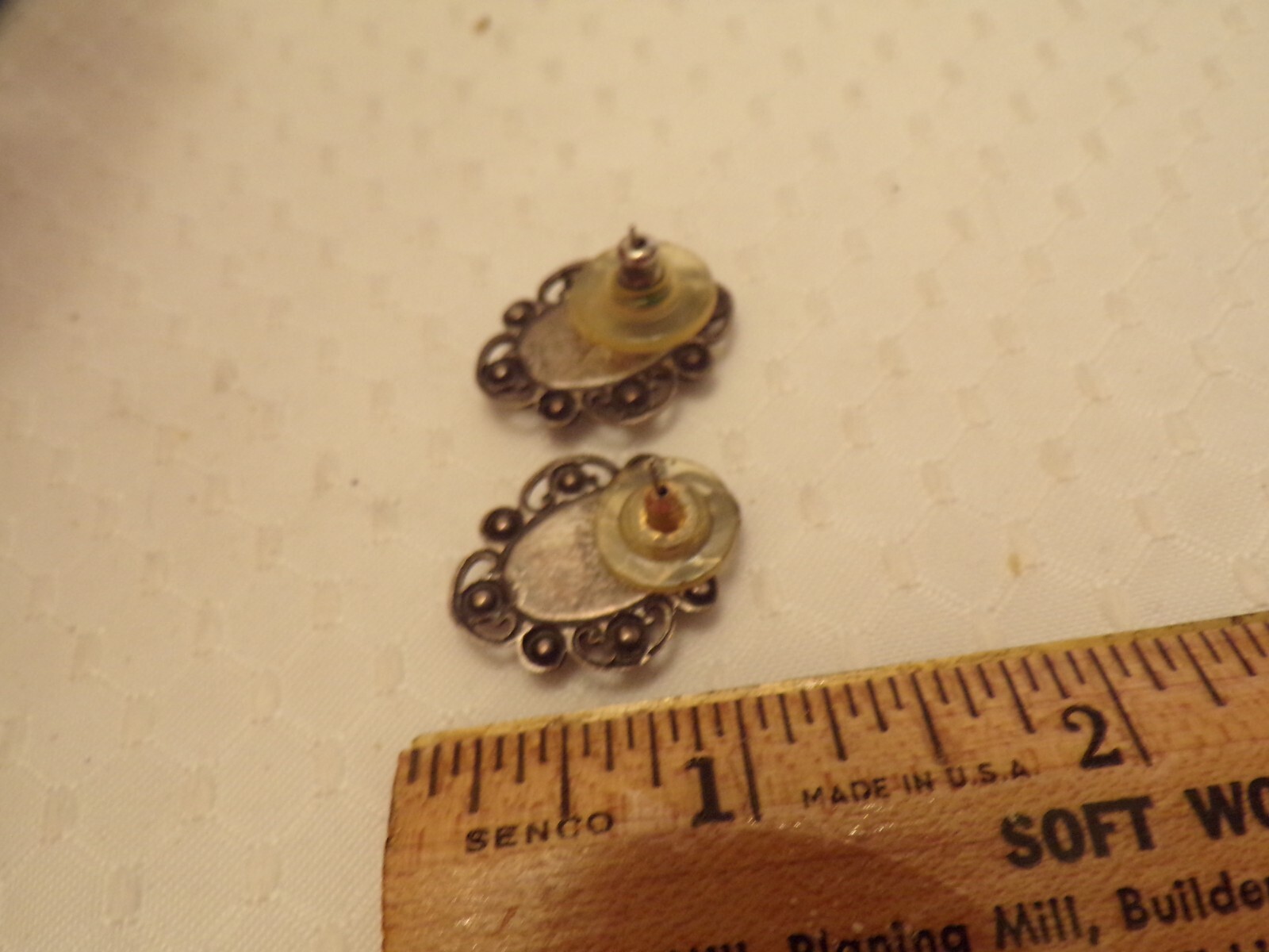 VTG Pierced Earrings with Clear Stones