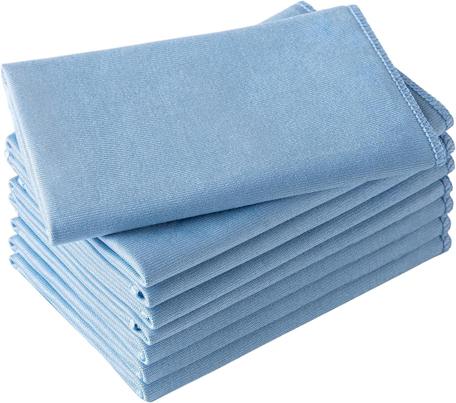Microfiber Glass Cleaning Cloth 8 Pack, 16 Inch X 12 Inch, Lint Quickly Clean