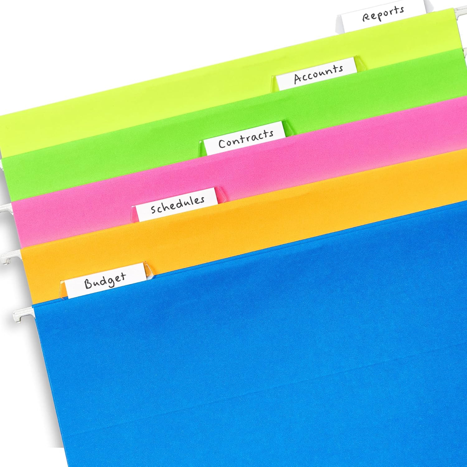 ® Hanging File Folder Tabs and Inserts, 1/5 Cut, Clear, 20 File Folder Tabs and