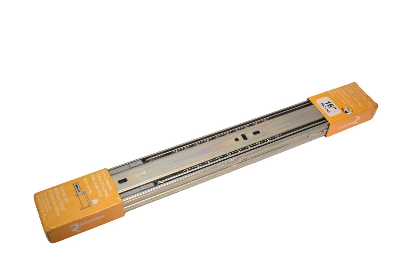 Richelieu 16 In Full Extension Soft Close Drawer Slide Side Mount Silver 75 Lb