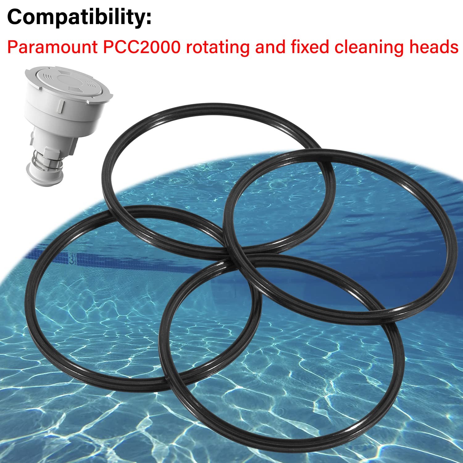 Replacement for Paramount 005-552-0142-00 Rotating Fixed Nozzle O-Ring 4-Pack