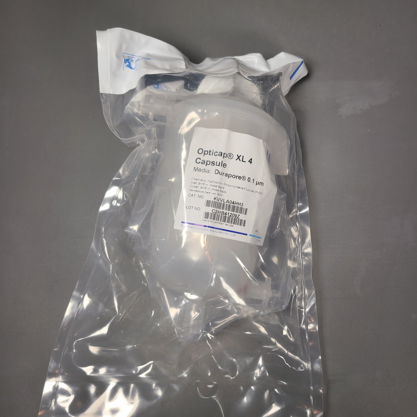 Opticap XL 4 Capsule Filter Durapore PVDF 0.1 µm 9/16 Hose Barb KVVLA04HH3