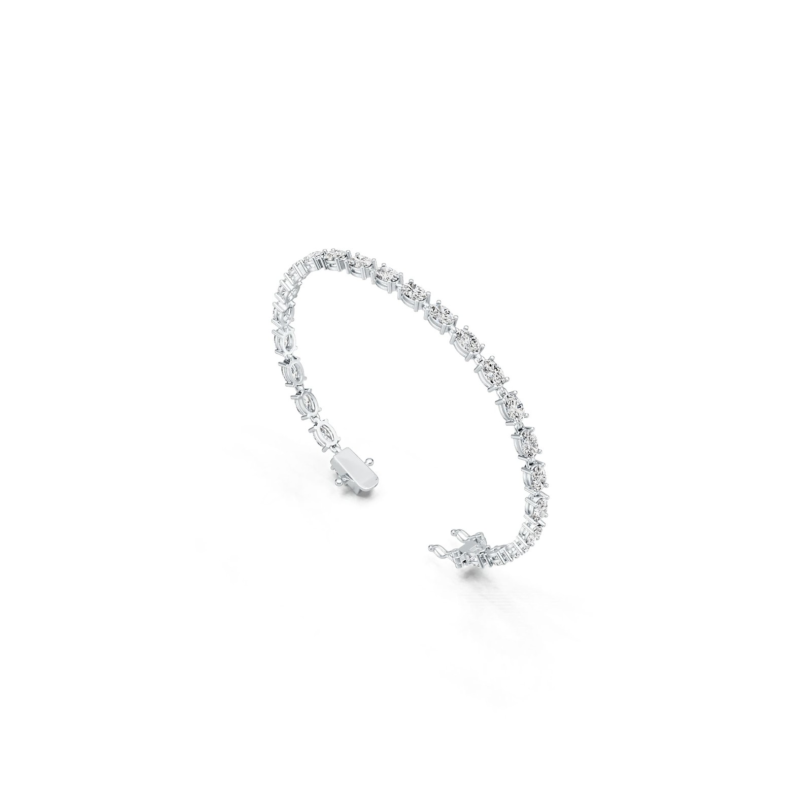 Sterling Silver Semi Mount Bracelet Setting Oval OV 6X4mm