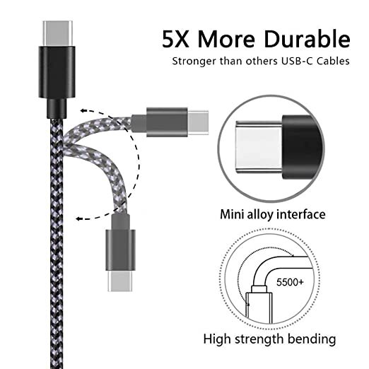 Braided USB C Type-C Fast Charging Data SYNC Charger Cable Cord 3/6/10FT LONG