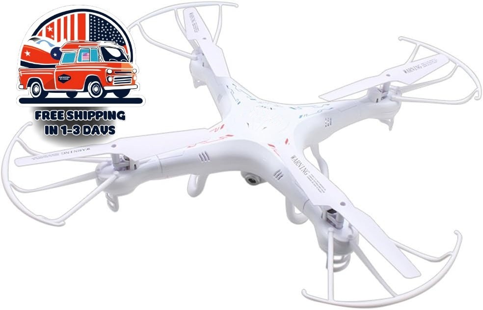 Cuadricóptero RC con Wi-Fi y cámara, 2,4 GHz, cámara HD, giro de 360 ​​grados US
