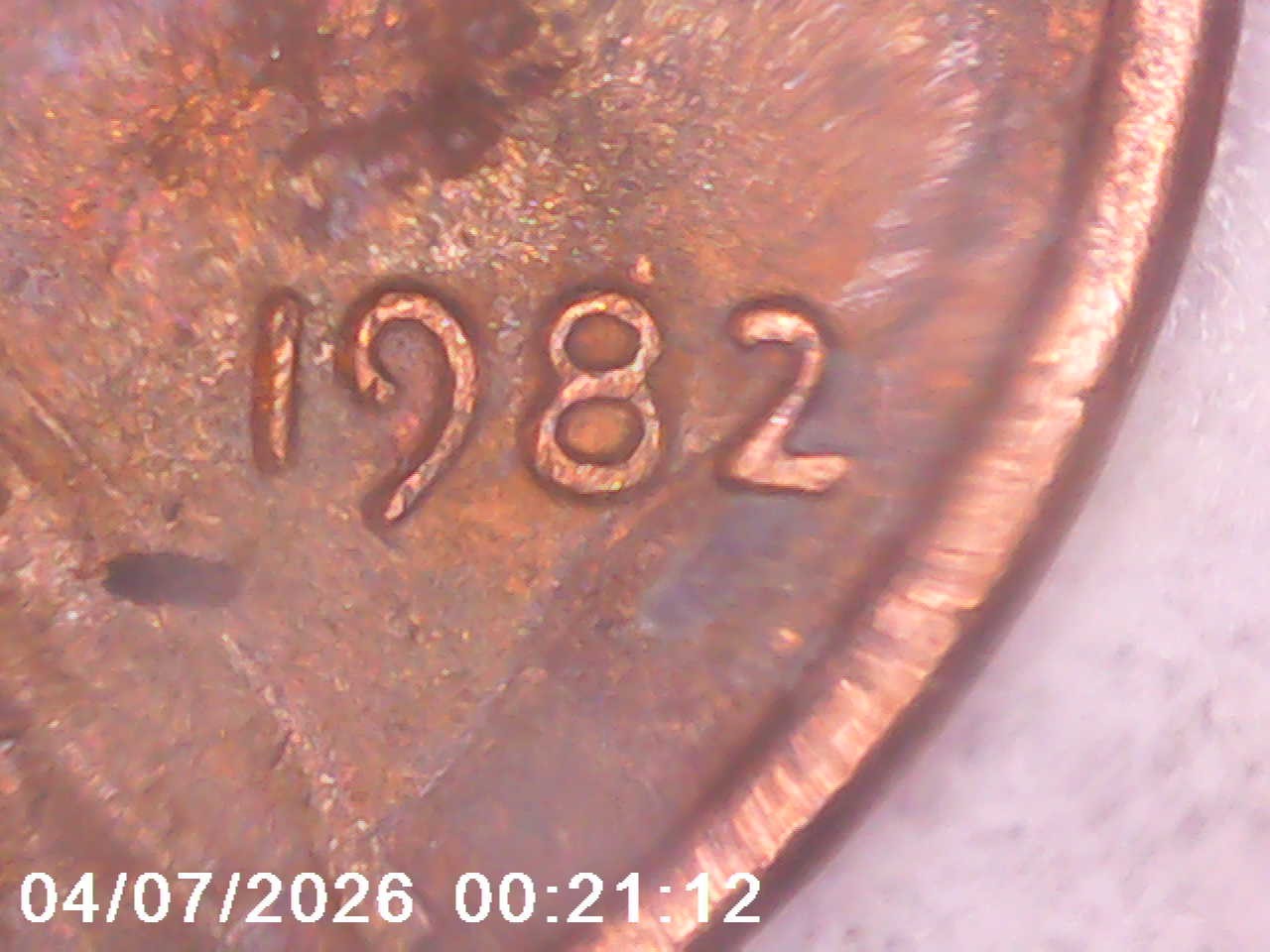 1982-P Lincoln Cent Reverse Error No Initials