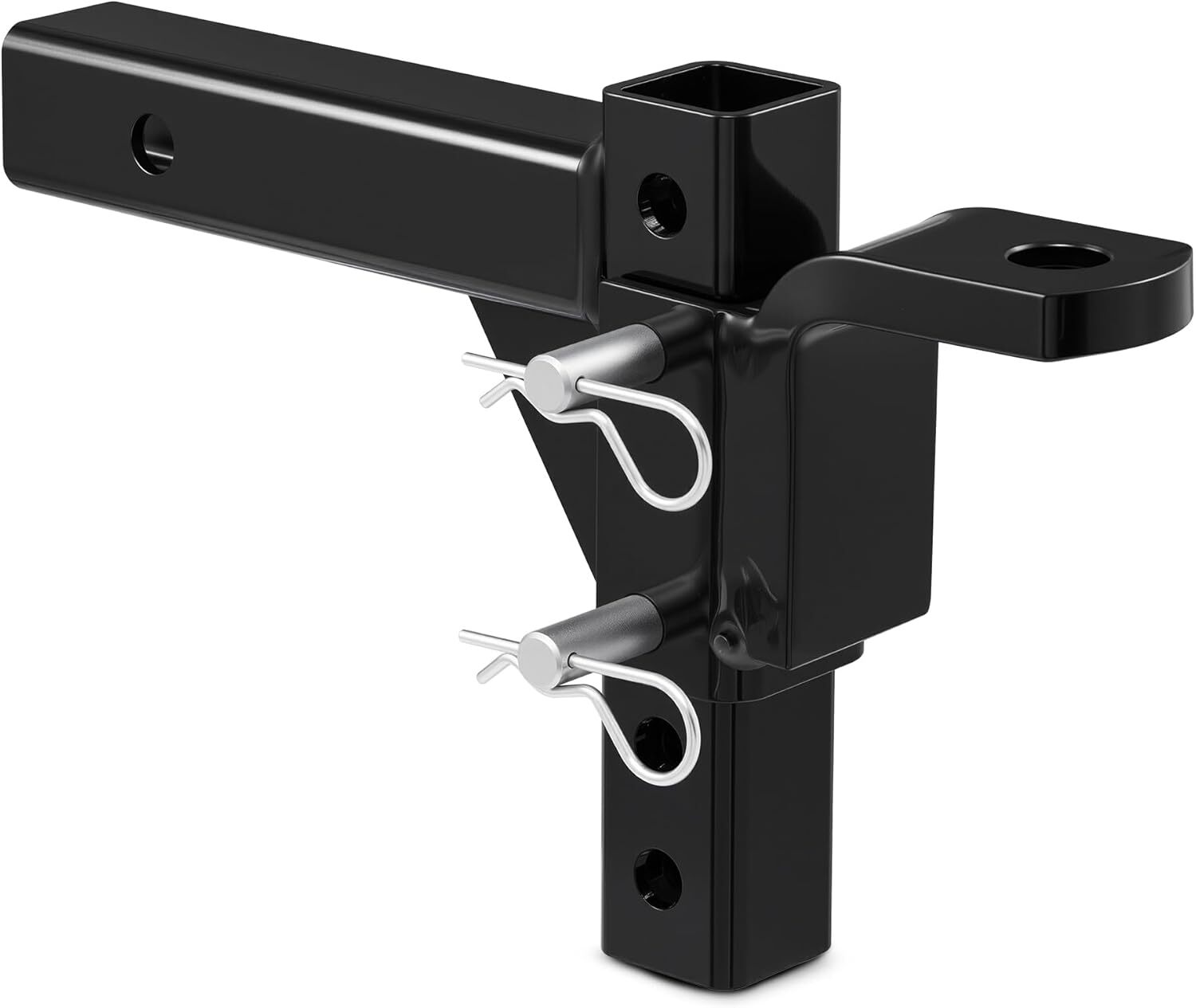 Adjustable trailer hitch, fits 2" receiver with 8 seats, 2.5 ton capacity