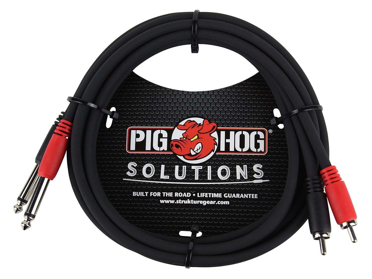 Pig Hog PD-R1403 Dual RCA (Male) to 1/4" Mono Cable, 3 Feet 3 feet