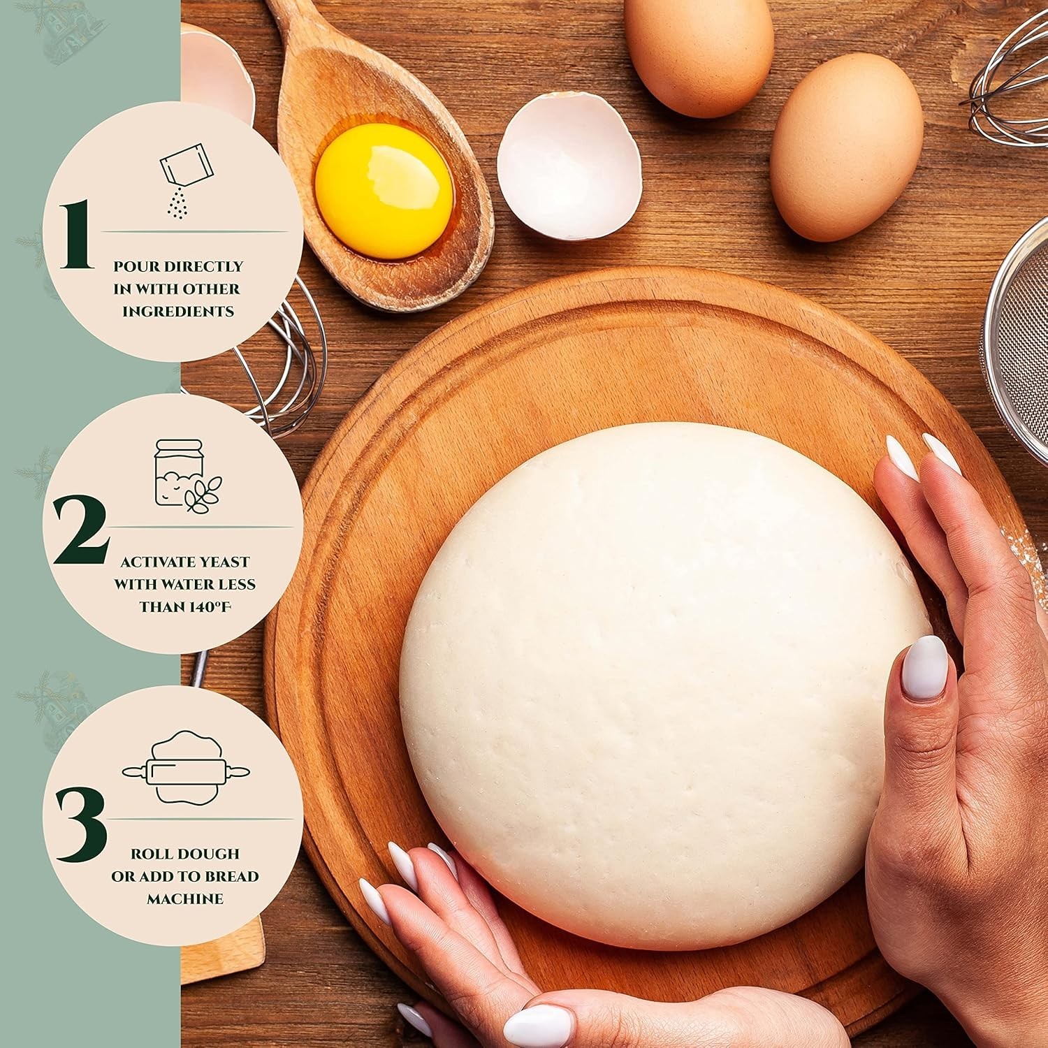 24 Pack Instant Dry Yeast | Fast Acting Self-Rising Baking Yeast for Bread